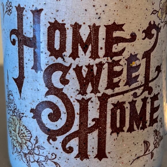 Otagiri JAPAN Vintage HOME SWEET HOME Mug ~ Gray with Brown Speckles & Accents - Picture 2 of 13